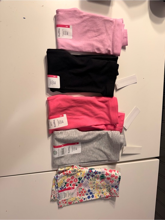 wonder nation Other - Girls' Soft Leggings Pack - Pink, Black, Gray & Floral biker short